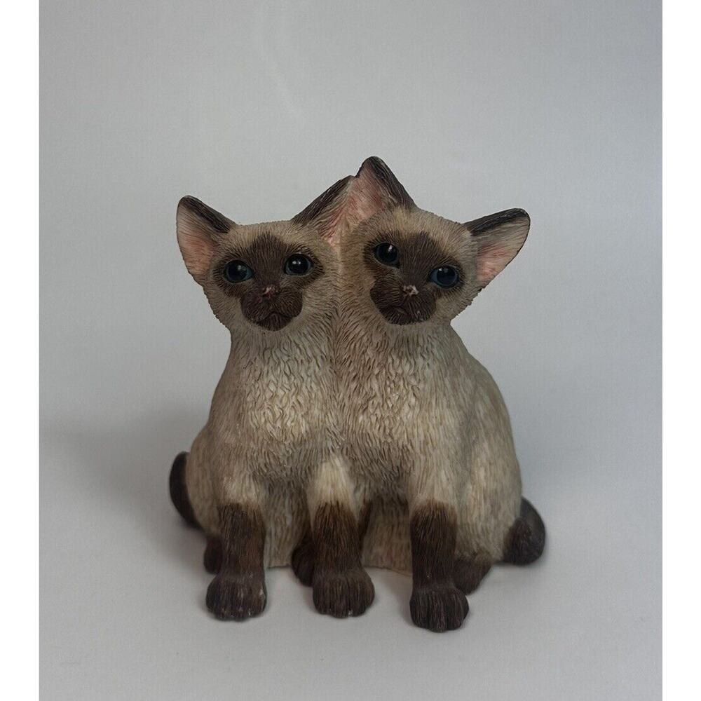 Sherratt And Simpson Vtg Siamese Pair Kittens Sitting Figurine #89321 3” Tall